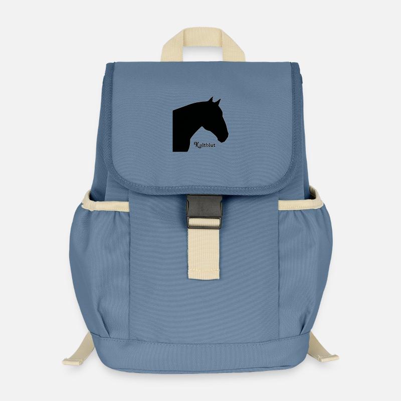Kaltblut schwarz - Kinder Recycelter Rucksack - Blaugrau