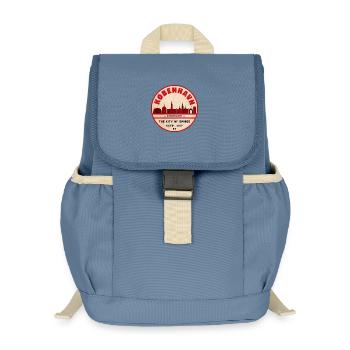 København Retro City Silhouette - Kids’ Recycled Backpack - steel blue - Front