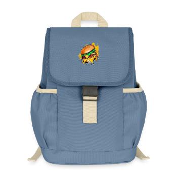 Extra Käse Burger Cheeseburge - Kinder Recycelter Rucksack - Blaugrau - Vorne