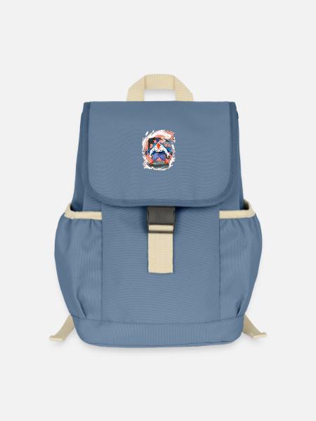 Möwe - Kinder Recycelter Rucksack - Blaugrau