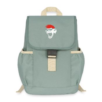 Monkeying - Kids’ Recycled Backpack - stonewash green - Front