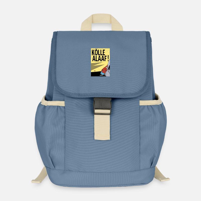 Cologne Carnival Alaaf Cartoon - Kids’ Recycled Backpack - steel blue