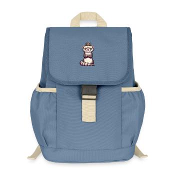 Frettchen Frettchenhalter Frettchenbesitzer - Kinder Recycelter Rucksack - Blaugrau - Vorne