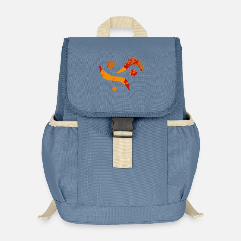 yoga-design_35 - Kinder Recycelter Rucksack - Blaugrau