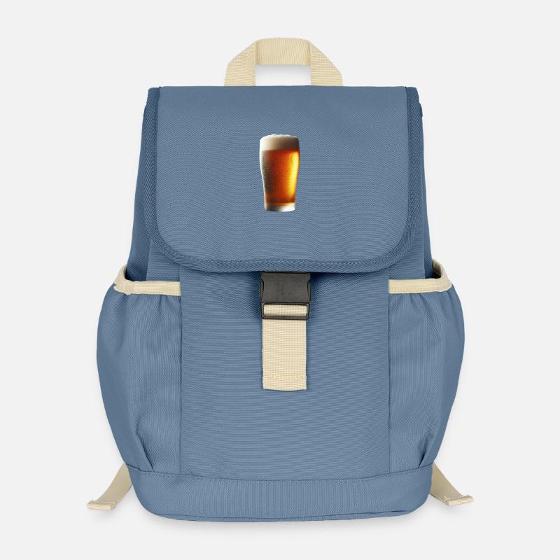 Cold beer - Kids’ Recycled Backpack - steel blue