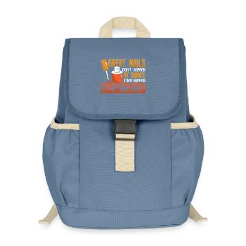 Nail Designer Nail Designer Cosmetics Nail Salon - Kids’ Recycled Backpack - steel blue - Front