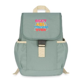 Interprète en langue des signes ASL Meilleur professeur d’ASL - Sac à dos enfant recyclé - vert lichen - Devant