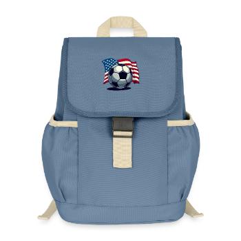 Coupe du monde USA Soccer Soccer America Drapeau - Sac à dos enfant recyclé - gris bleu - Devant