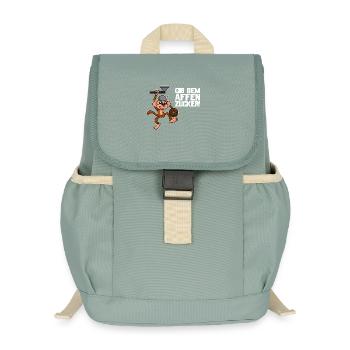 Gib dem Affen Zucker Spruch - Kinder Recycelter Rucksack - Nebelgrün - Vorne