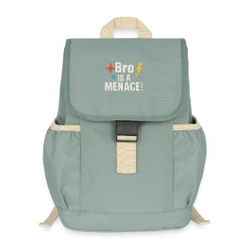 Bro Is A Bedrohung, Lustiges Meme Sprichwort - Kinder Recycelter Rucksack - Nebelgrün - Vorne
