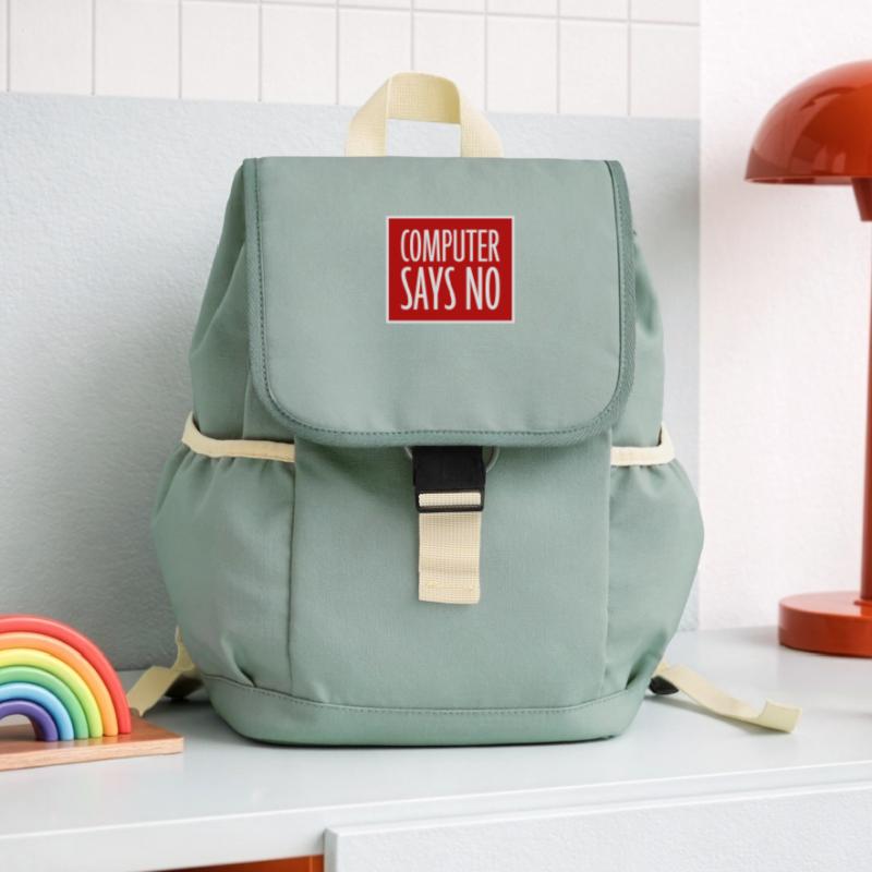 Computer Says No Funny Programmer Nerd Technique Kids’ Recycled Backpack