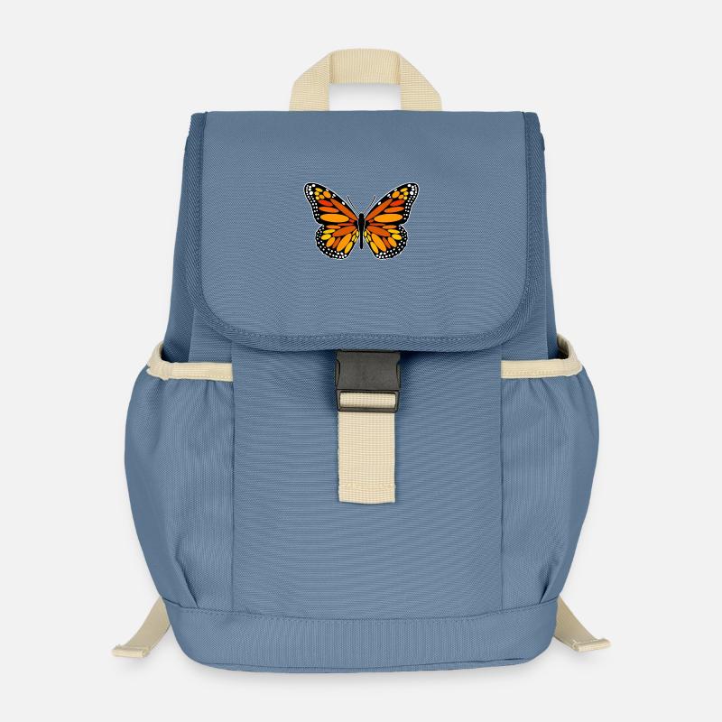 Monarch-Falter - Kinder Recycelter Rucksack - Blaugrau