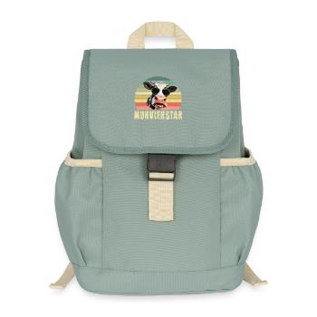 Kuh Kühe - Kinder Recycelter Rucksack - Nebelgrün - Vorne