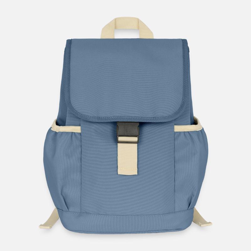 Dackel bestickt - Kinder Recycelter Rucksack - Blaugrau