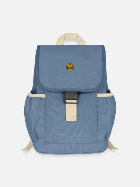 Burger 1 - Kinder Recycelter Rucksack - Blaugrau