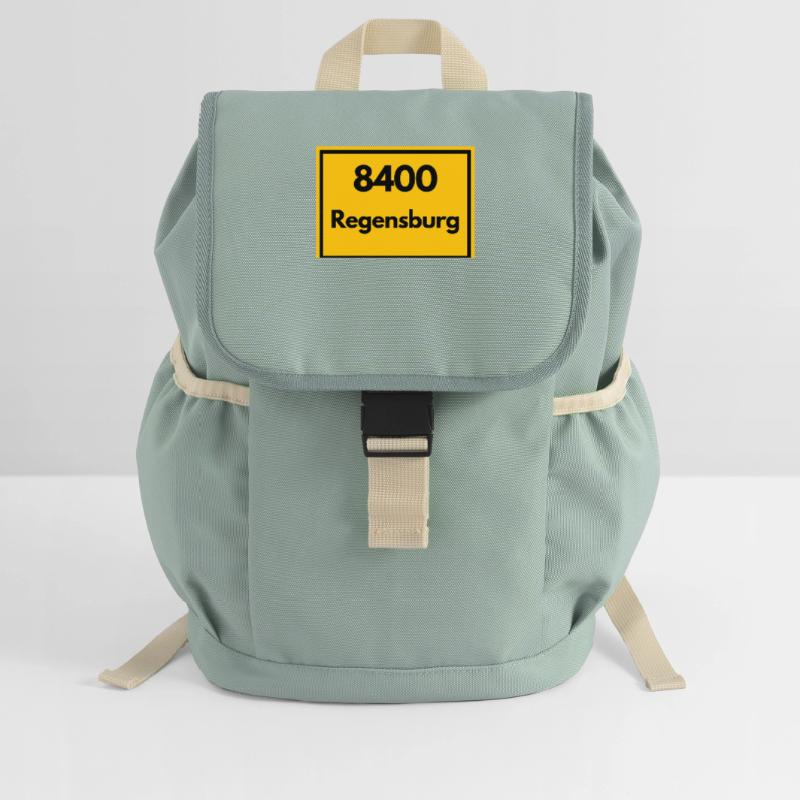 OLD POSTCODE ZIP CODE RETRO 8400 REGENSBURG Kids’ Recycled Backpack