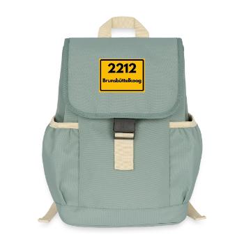 ALTE POSTLEITZAHL 2212 BRUNSBÜTTELKOOG - Kinder Recycelter Rucksack - Nebelgrün - Vorne