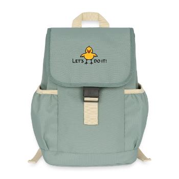 Let's do it! - Kinder Recycelter Rucksack - Nebelgrün - Vorne