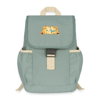 alte Schatzkarte auf antiken Pergament - Kinder Recycelter Rucksack - Nebelgrün - Vorne