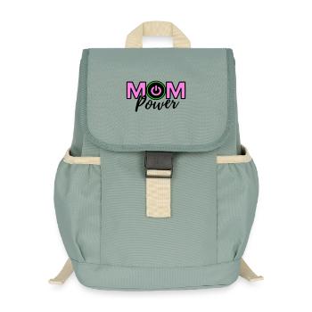 Mom power - Sac à dos enfant recyclé - vert lichen - Devant