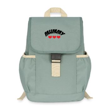 Mom of the Year - Mother's Day - Kids’ Recycled Backpack - stonewash green - Front