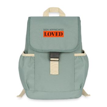 Lakes Appreciated Loved Two-Tone - Kids’ Recycled Backpack - stonewash green - Front