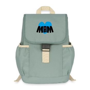 Cœur de maman - Sac à dos enfant recyclé - vert lichen - Devant