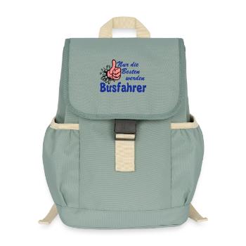 Busfahrer Bus Omnibus nur die besten (25) - Kinder Recycelter Rucksack - Nebelgrün - Vorne