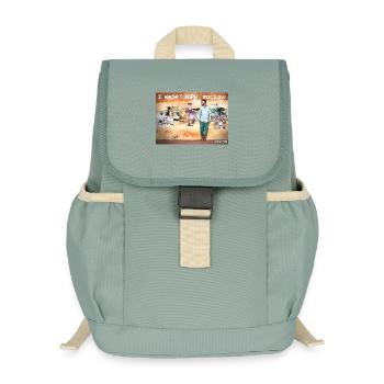 Je ne suis pas né pour suivre ! - Sac à dos enfant recyclé - vert lichen - Devant
