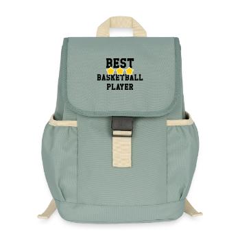 Bester Basketballspieler der Welt – Sportmeister - Kinder Recycelter Rucksack - Nebelgrün - Vorne