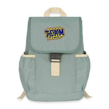 Team Mitglied - Kinder Recycelter Rucksack - Nebelgrün - Vorne