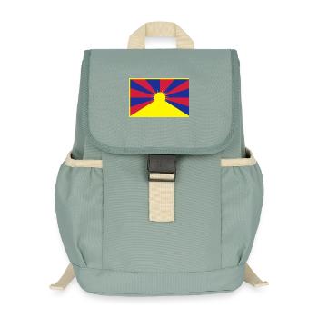 Flag of Tibet - Kids’ Recycled Backpack - stonewash green - Front