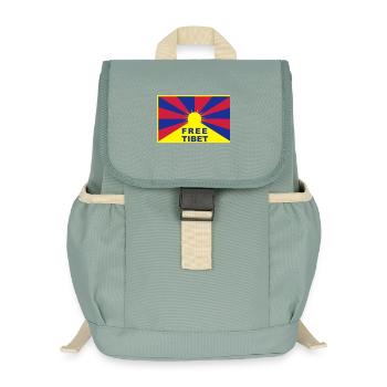 Free Tibet - Kids’ Recycled Backpack - stonewash green - Front