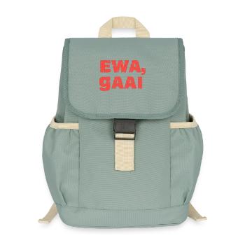 Ewa, Eichelhäher. Antwerpener Sprichwörter - Kinder Recycelter Rucksack - Nebelgrün - Vorne