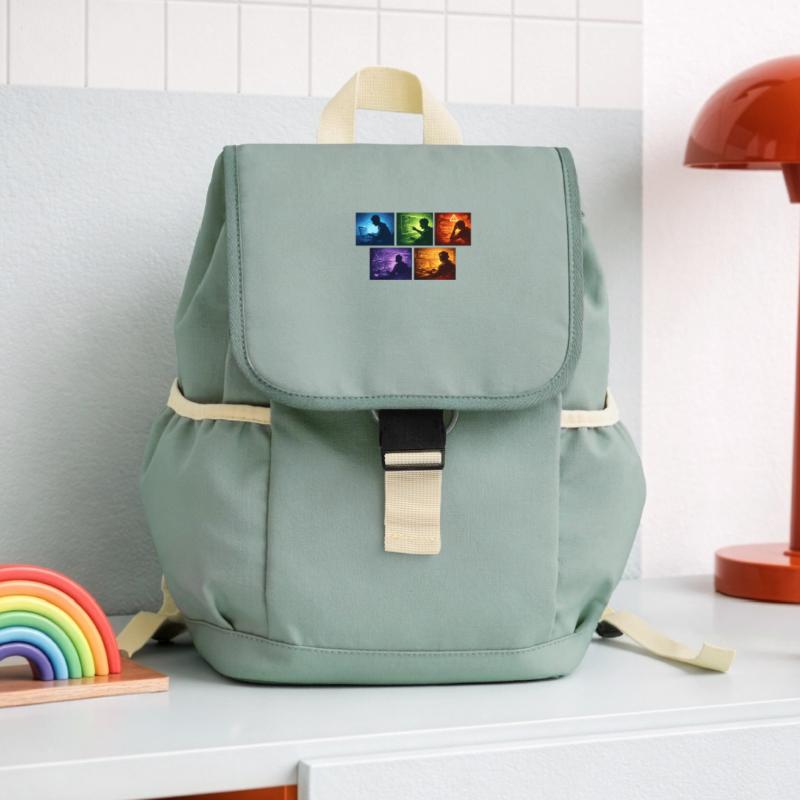Multi-Screen Code Shadow Kids’ Recycled Backpack