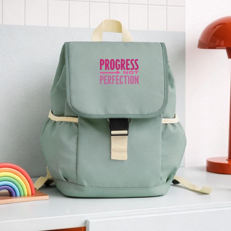 Le progrès, pas la perfection Le progrès compte Sac à dos enfant recyclé