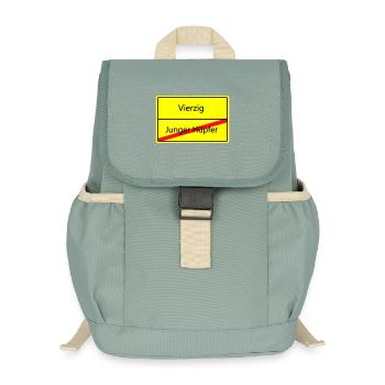ortsschild_vierzig - Kinder Recycelter Rucksack - Nebelgrün - Vorne