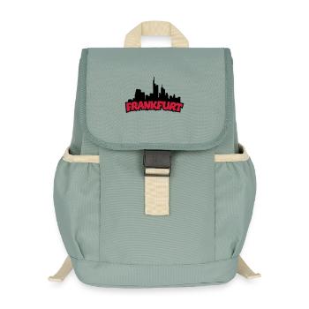 Frankfurt Skyline - Kinder Recycelter Rucksack - Nebelgrün - Vorne