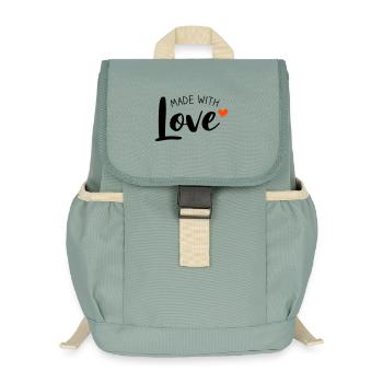 Made With Love two-tone - Kids’ Recycled Backpack - stonewash green - Front