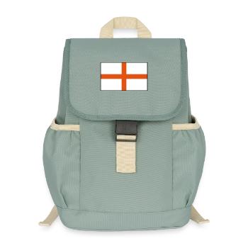 England flag 2 - Kids’ Recycled Backpack - stonewash green - Front