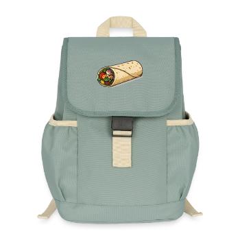 Colourful burrito wrap - Kids’ Recycled Backpack - stonewash green - Front