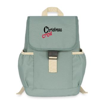 Teamwork zu Weihnachten - Kinder Recycelter Rucksack - Nebelgrün - Vorne