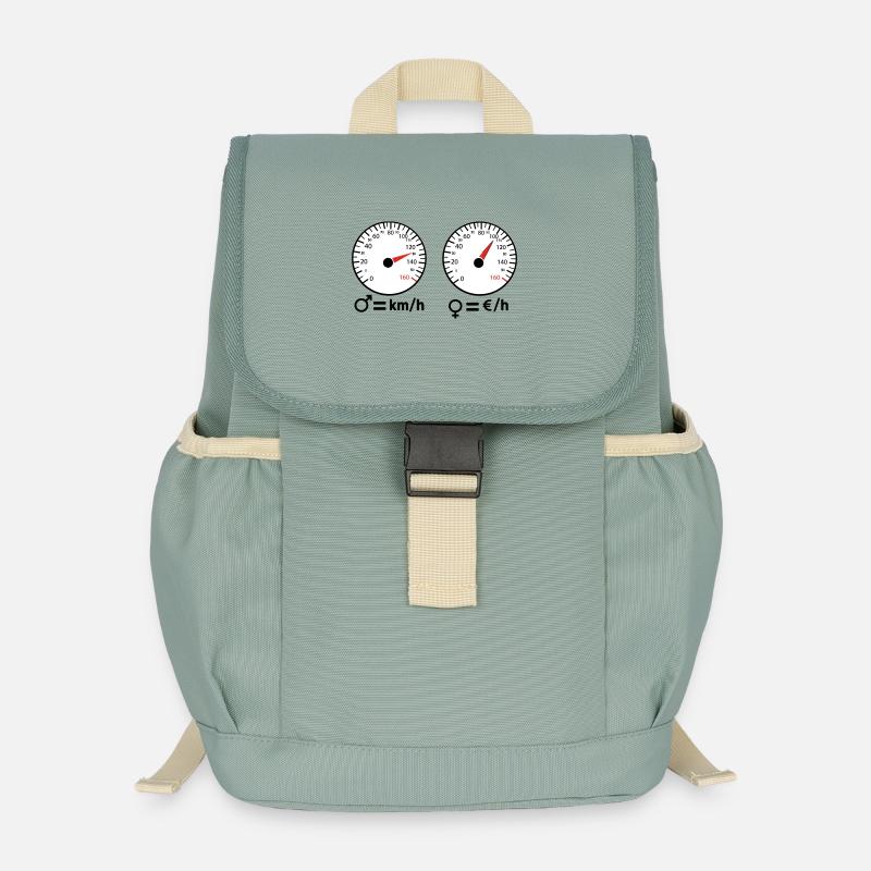 Sportlich und sparsam - Kinder Recycelter Rucksack - Nebelgrün