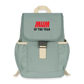 Mom of the Year - Mother's Day - Kids’ Recycled Backpack - stonewash green - Front
