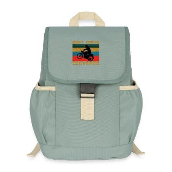 Zweitakter Retro - Kinder Recycelter Rucksack - Nebelgrün - Vorne