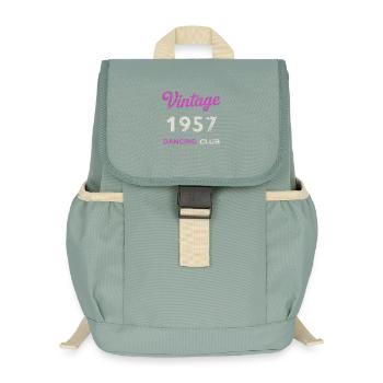 Vintage 1957 – Dancing Club Retro Birth Year - Kids’ Recycled Backpack - stonewash green - Front