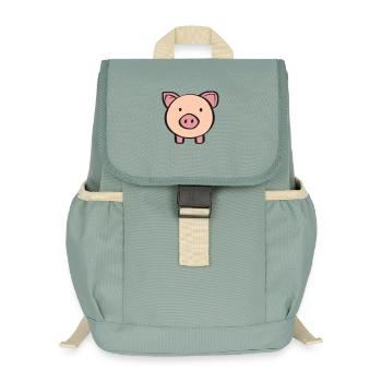 Piglet - Kids’ Recycled Backpack - stonewash green - Front