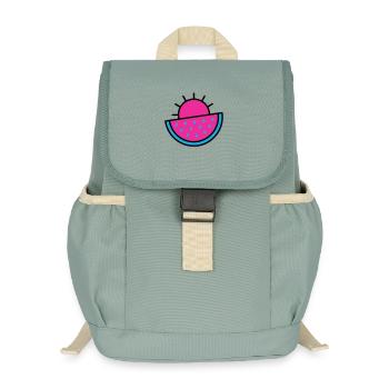 Watermelon Sun 90s Pop Art - Kids’ Recycled Backpack - stonewash green - Front