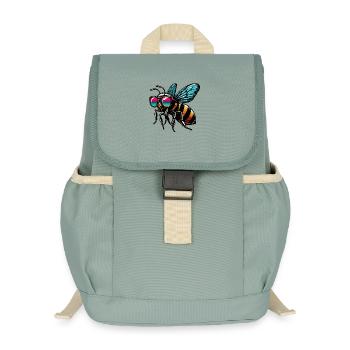 Biene - Kinder Recycelter Rucksack - Nebelgrün - Vorne