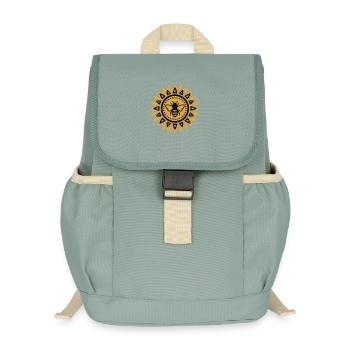 Mandala Biene Boho Yoga Imkerei Bienen - Kinder Recycelter Rucksack - Nebelgrün - Vorne